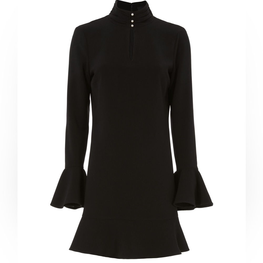 Intermix Black Turtleneck Black Kiki Pearl Button Dress | Size : Petite/S